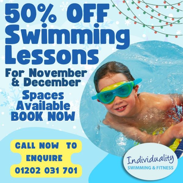 50% OFF Lessons at Individuality Swimming & Fitness