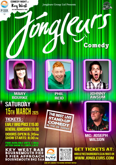 bournemouth pier comedy press poster event